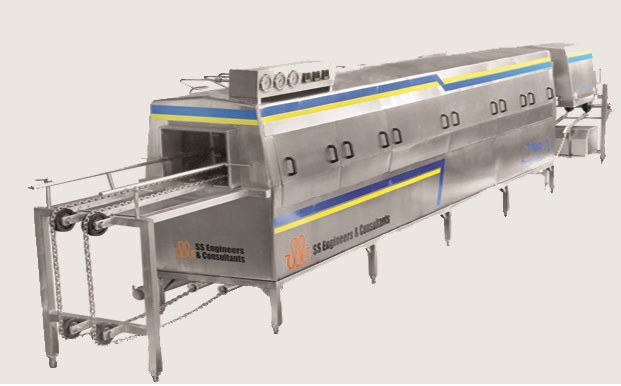 Cylinder Halves degreasing machine